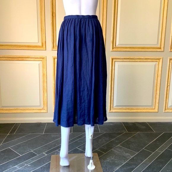 💖Lightweight100% Linen💖Midi Skirt With 2 Side Pockets - Picture 2 of 9